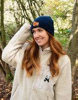Highland Cow Embroidered Beanie