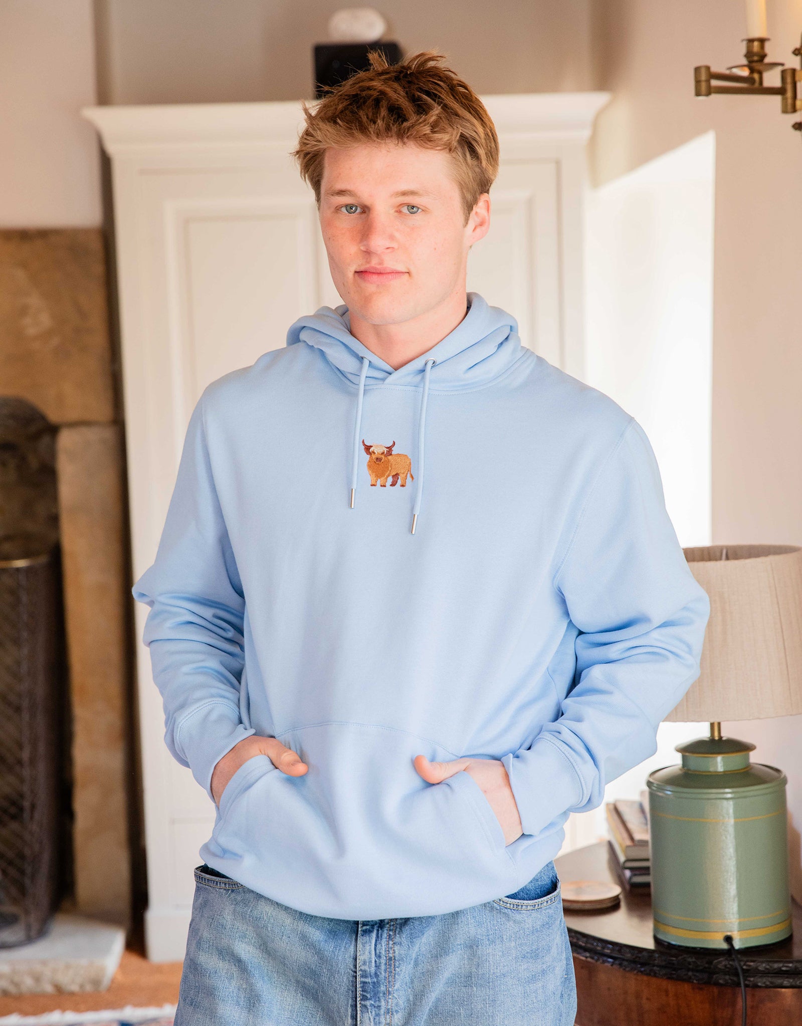 Highland Cow Embroidered Unisex Hoodie