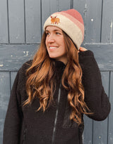 Highland Cow Embroidered Tonal Beanie