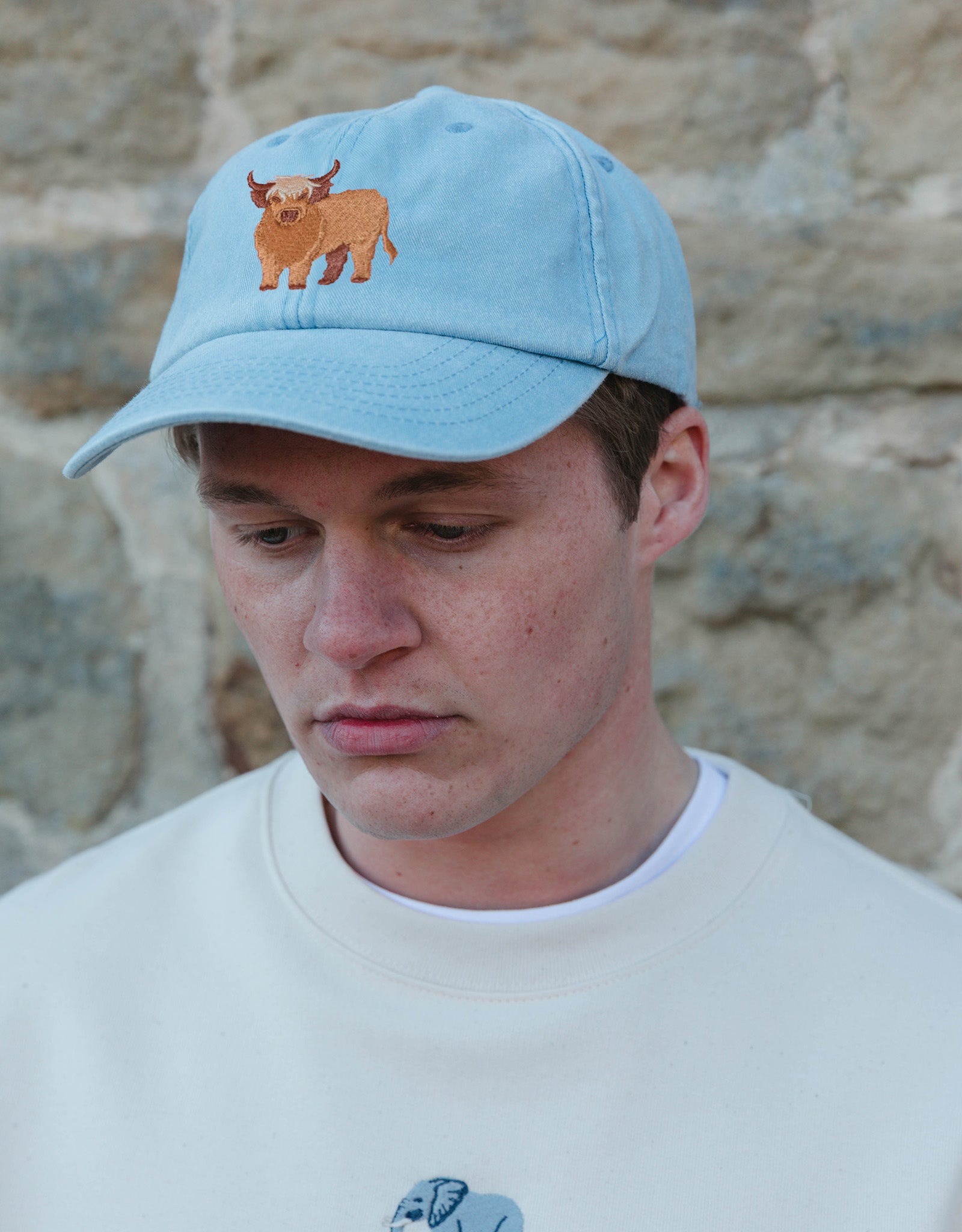 Highland Cow Embroidered Vintage Cap
