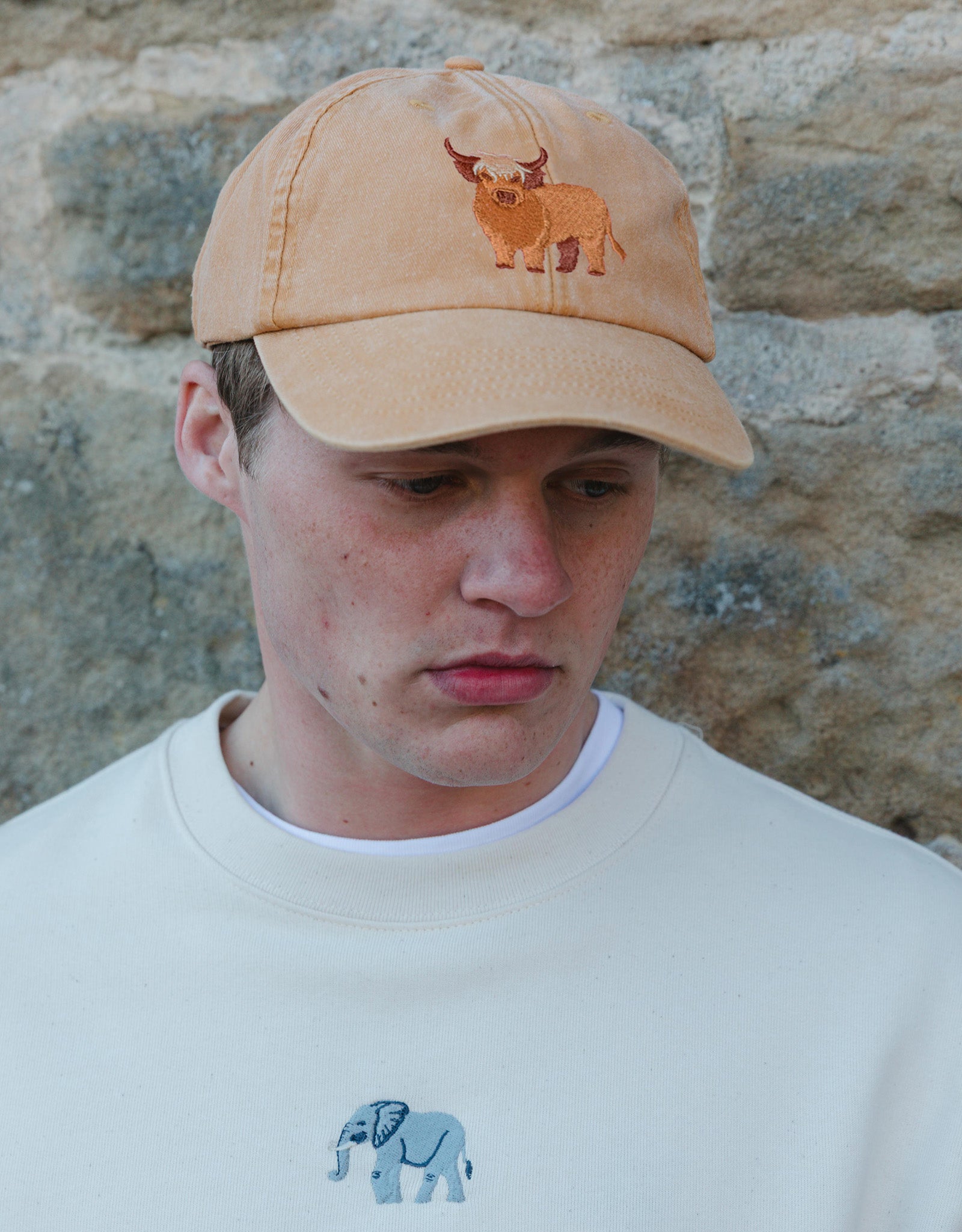 Highland Cow Embroidered Vintage Cap