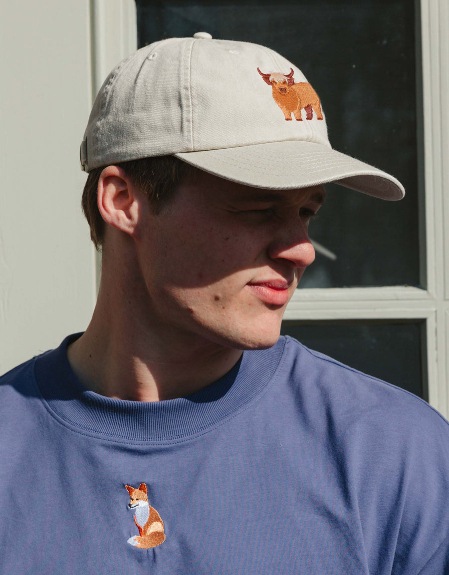 Highland Cow Embroidered Vintage Cap