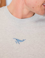 Humpback Whale Embroidered Unisex Oversized Tee