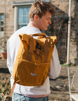 Humpback Whale Embroidered Fold-Top Backpack