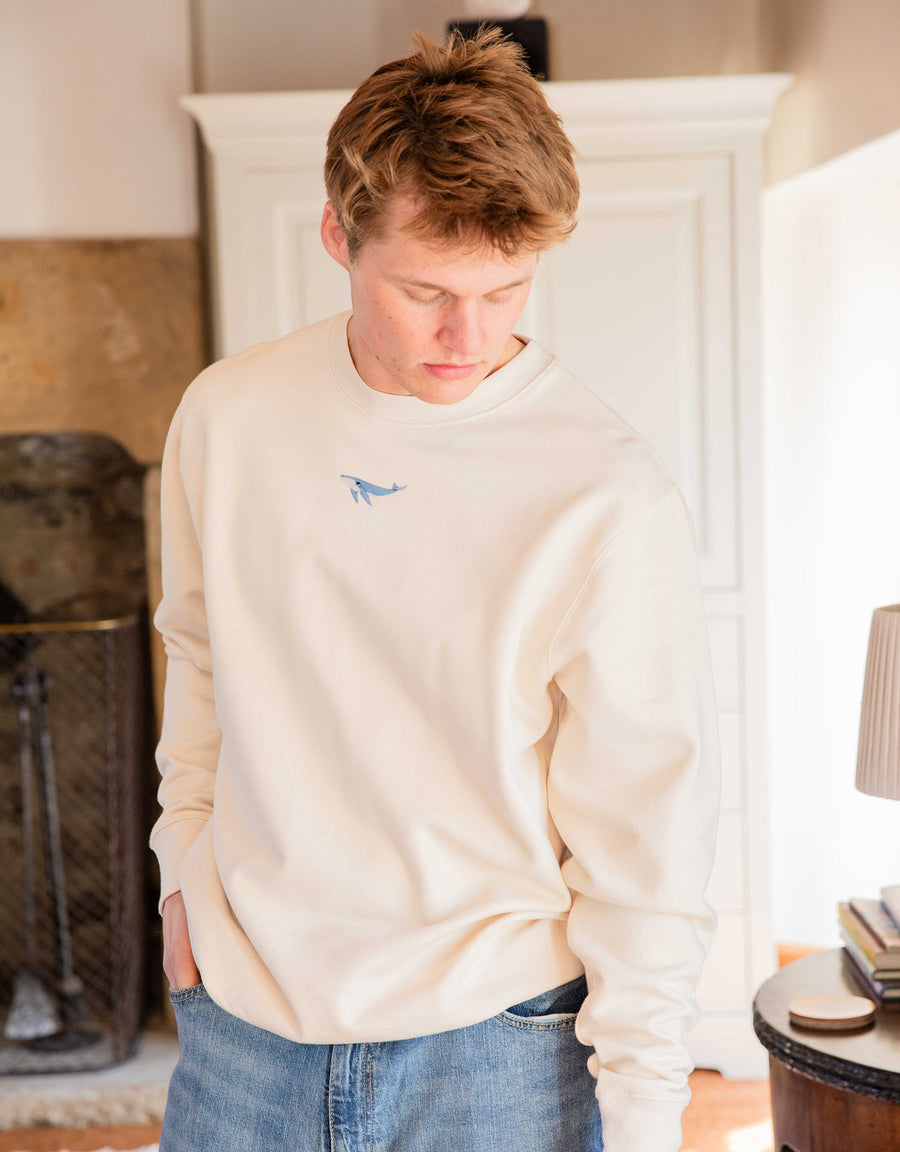 Humpback Whale Embroidered Unisex Sweatshirt
