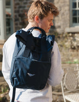 Humpback Whale Embroidered Fold-Top Backpack