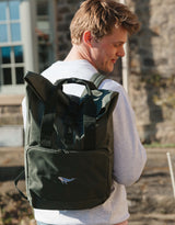 Humpback Whale Embroidered Fold-Top Backpack
