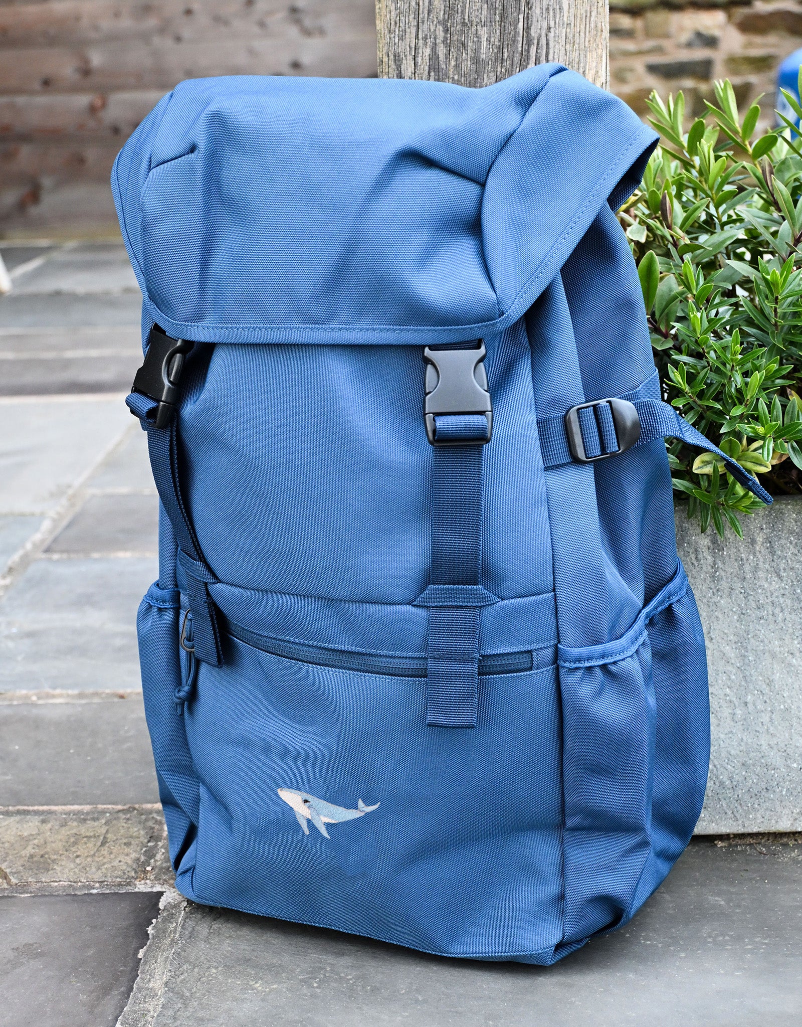 Humpback Whale Embroidered Recycled Rucksack