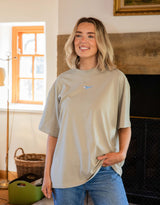 Humpback Whale Embroidered Unisex Oversized Tee