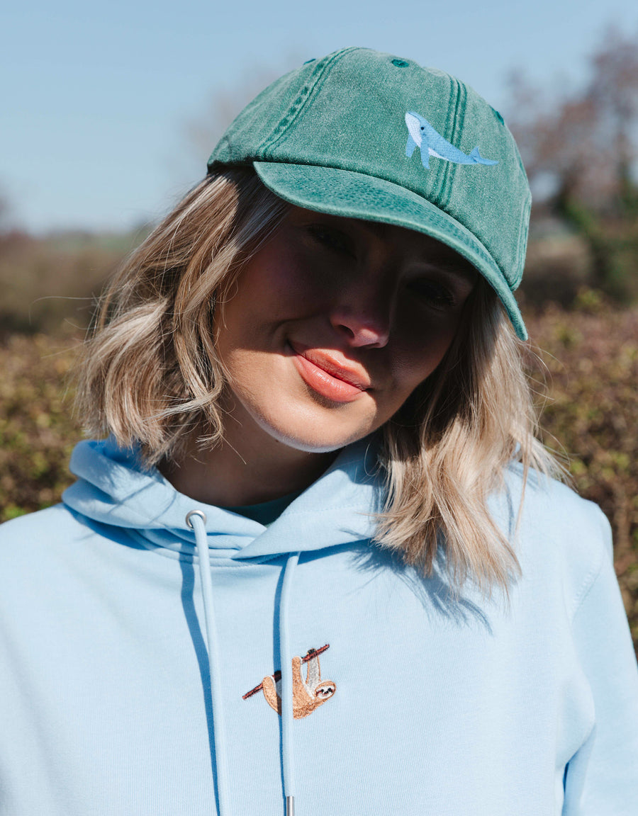Humpback Whale Embroidered Vintage Cap
