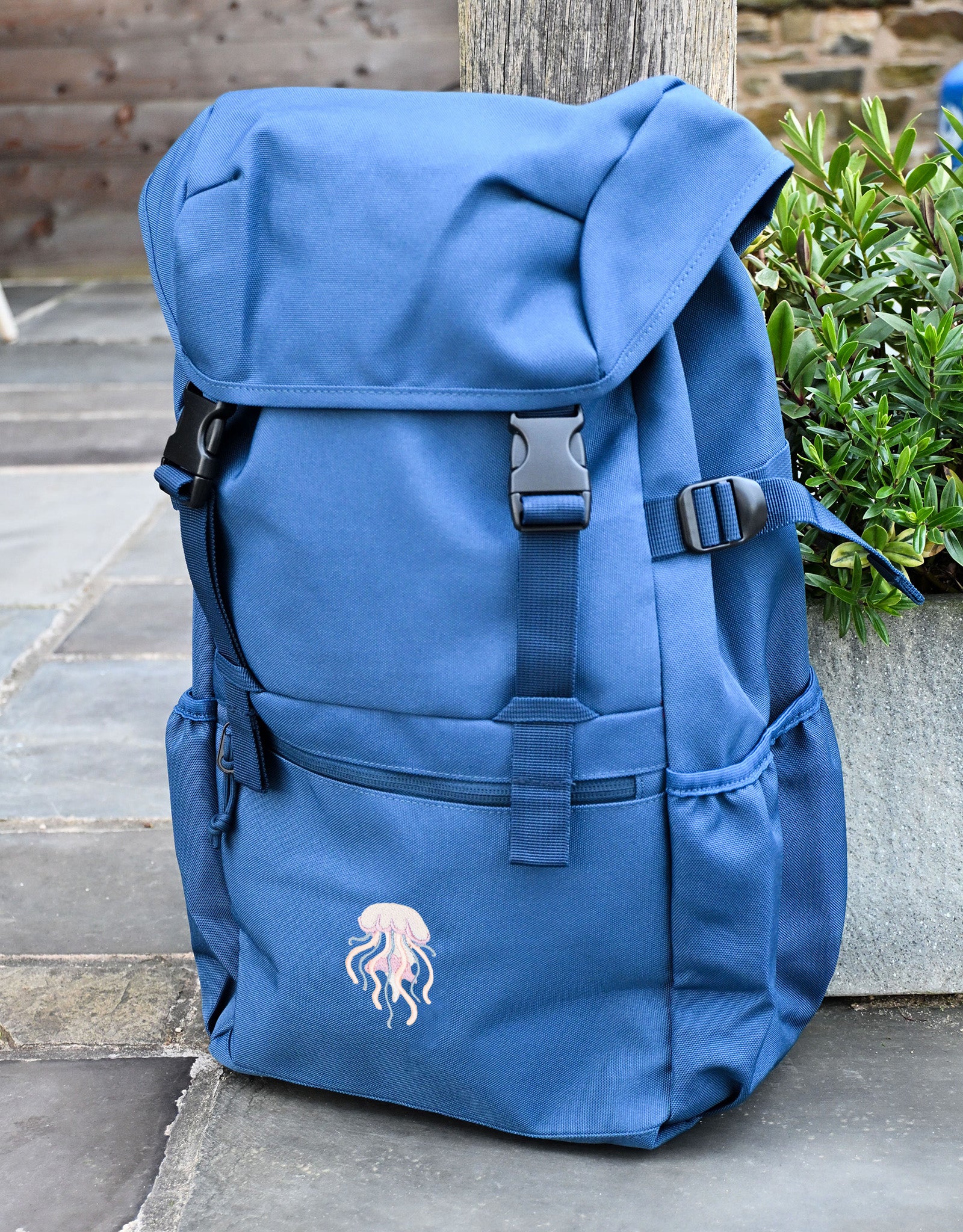 Jellyfish Embroidered Recycled Rucksack