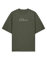 Family of Elephants Embroidered Unisex Oversized Tee
