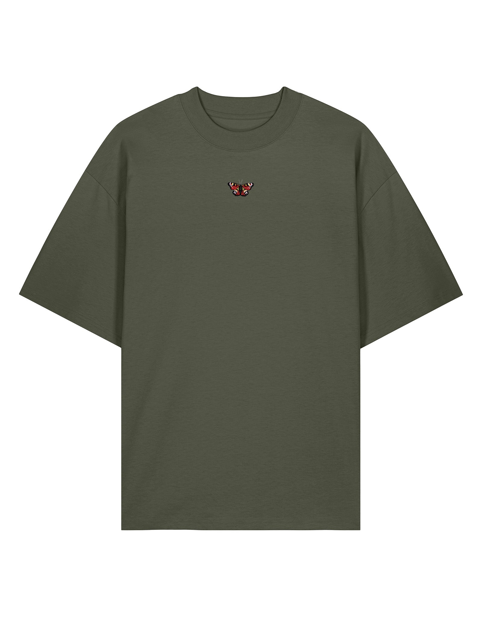 Peacock Butterfly Embroidered Unisex Oversized Tee