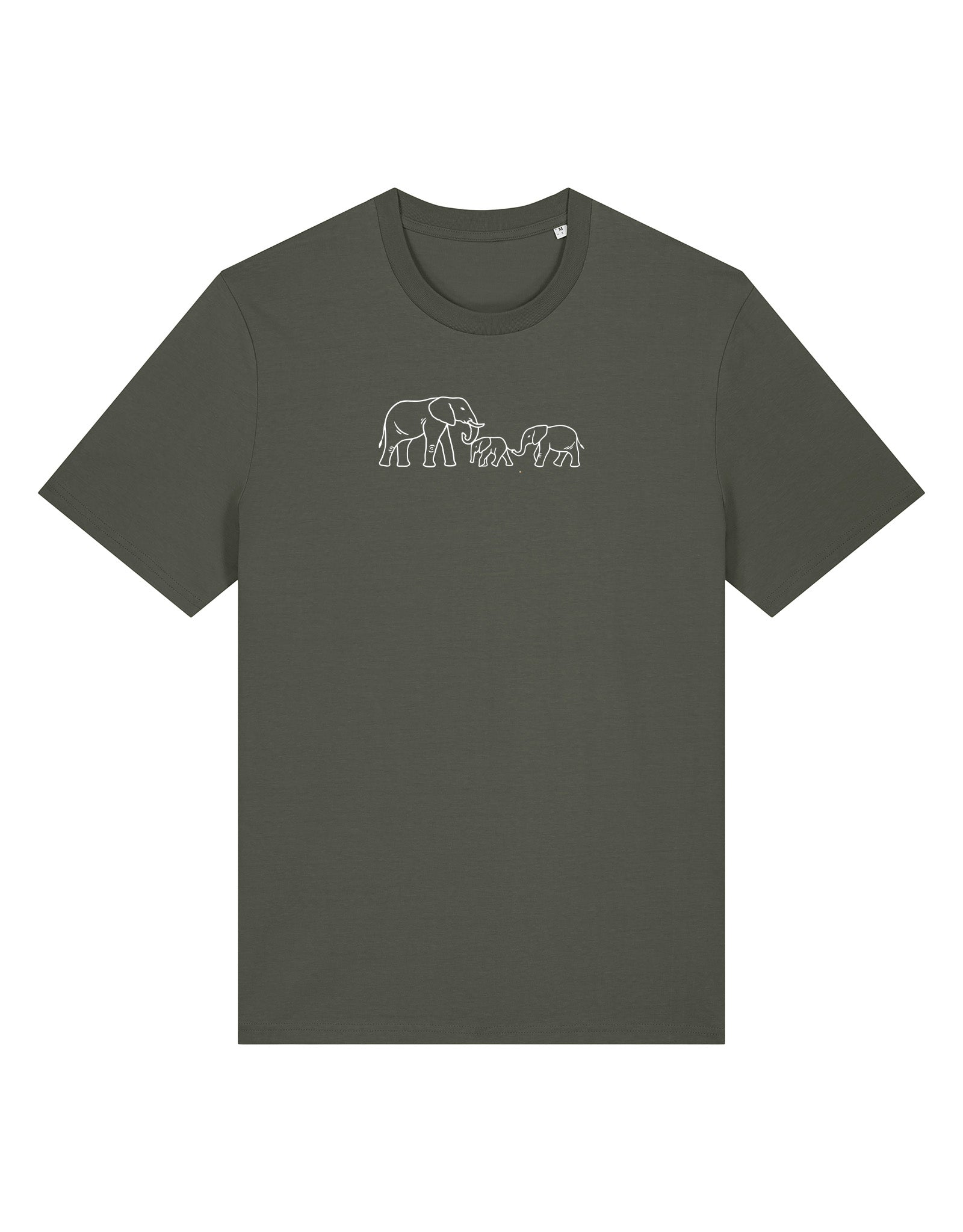 Family of Elephants Embroidered Unisex T-Shirt