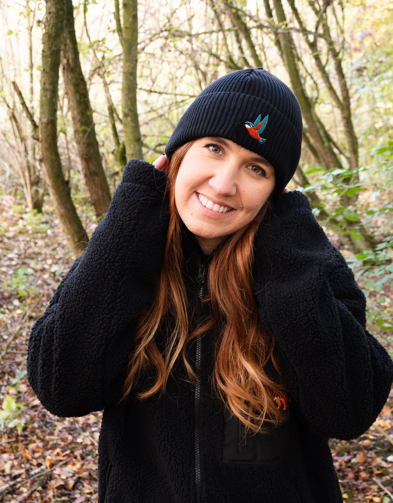 Kingfisher Embroidered Beanie