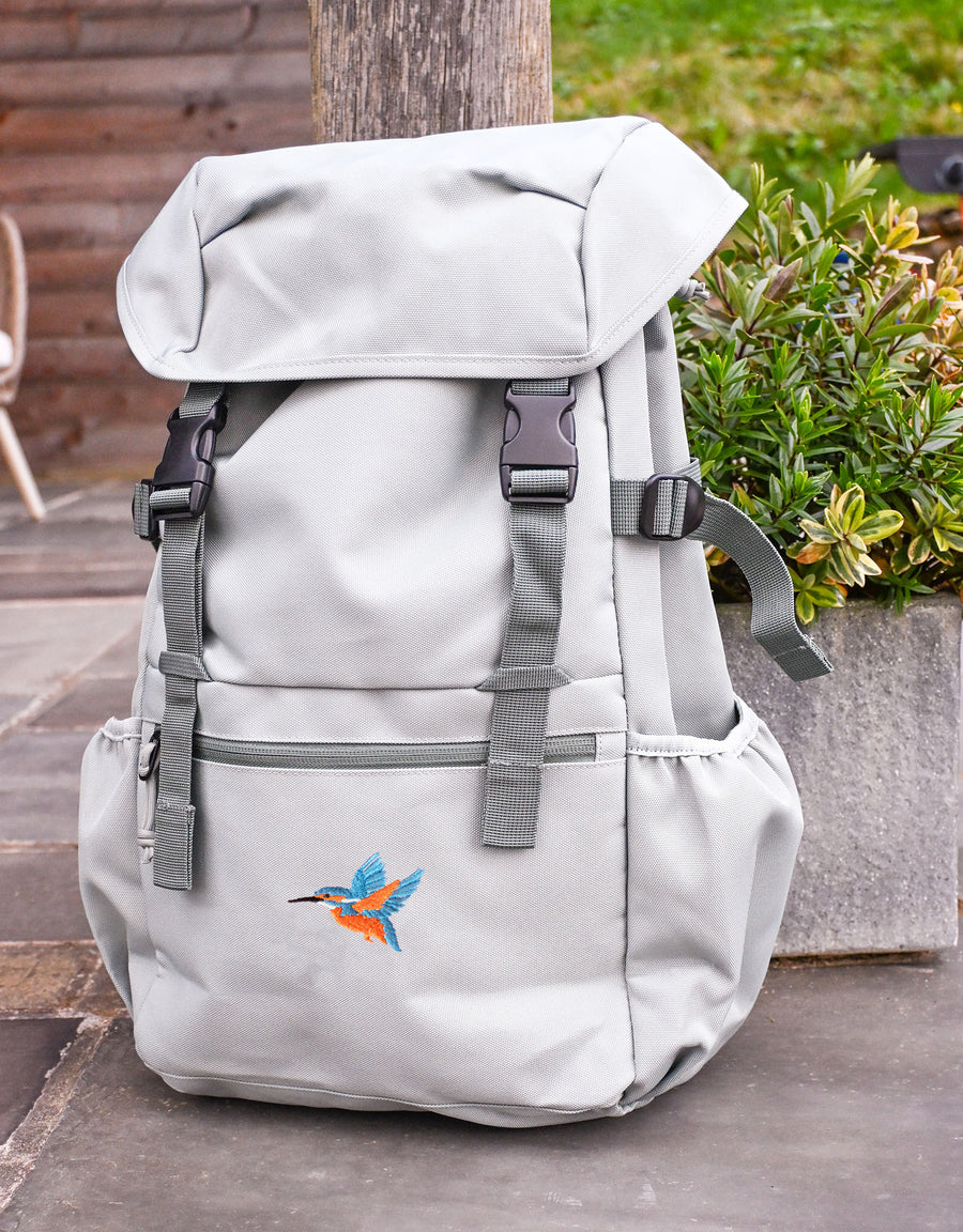 Kingfisher Embroidered Recycled Rucksack