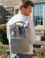 Kingfisher Embroidered Fold-Top Backpack