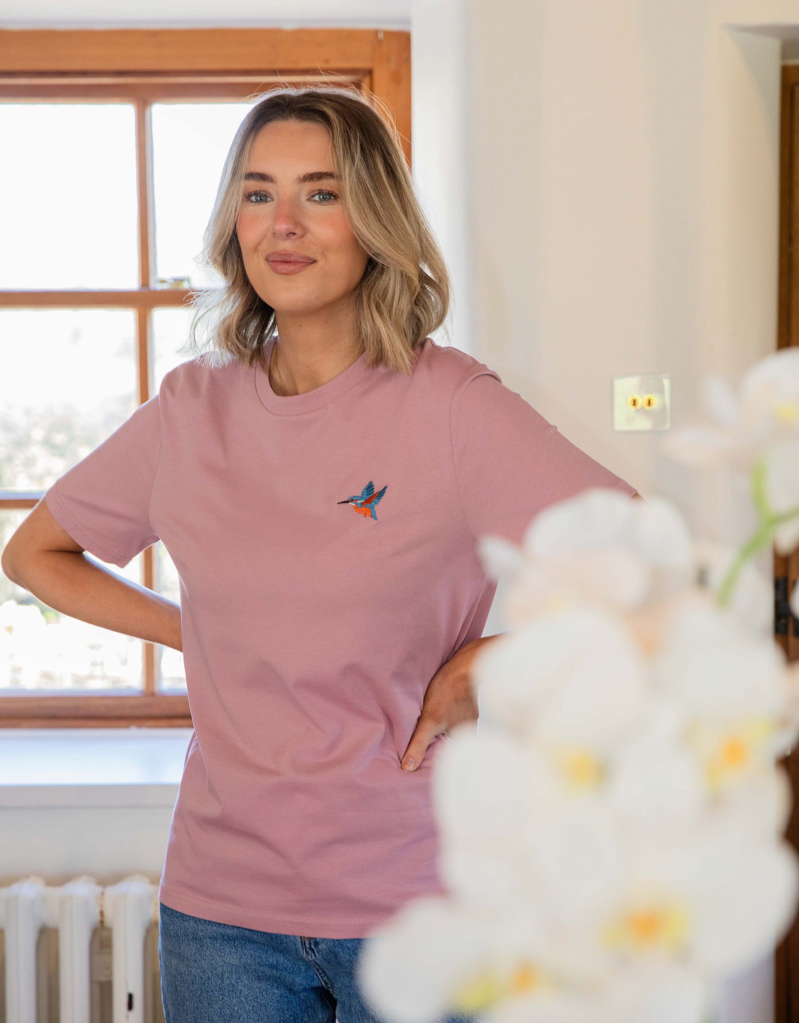 Kingfisher Embroidered Unisex T-Shirt