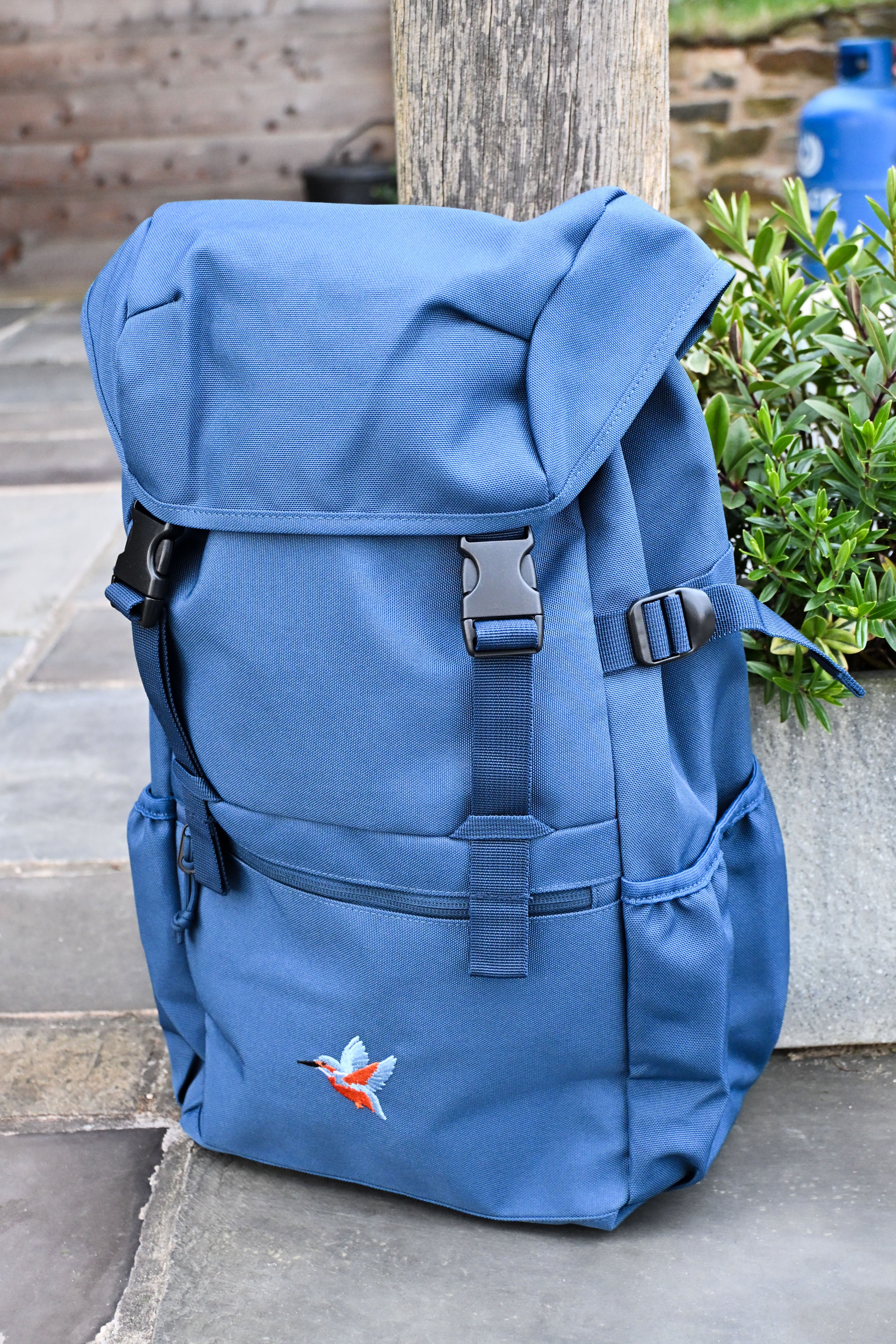 Kingfisher Embroidered Recycled Rucksack