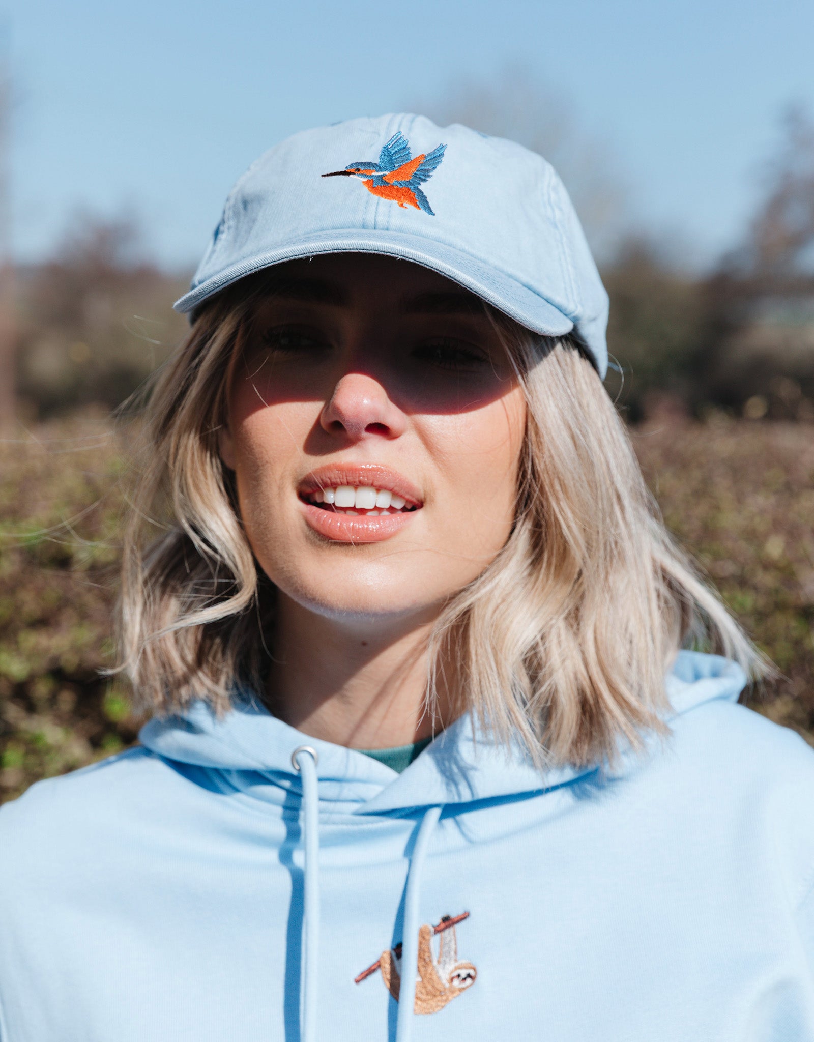 Kingfisher Embroidered Vintage Cap
