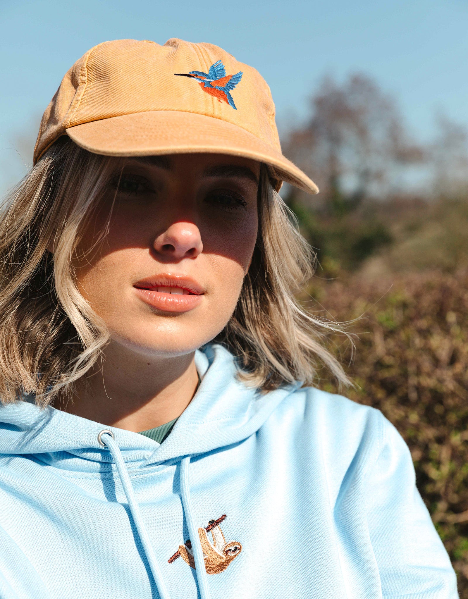 Kingfisher Embroidered Vintage Cap