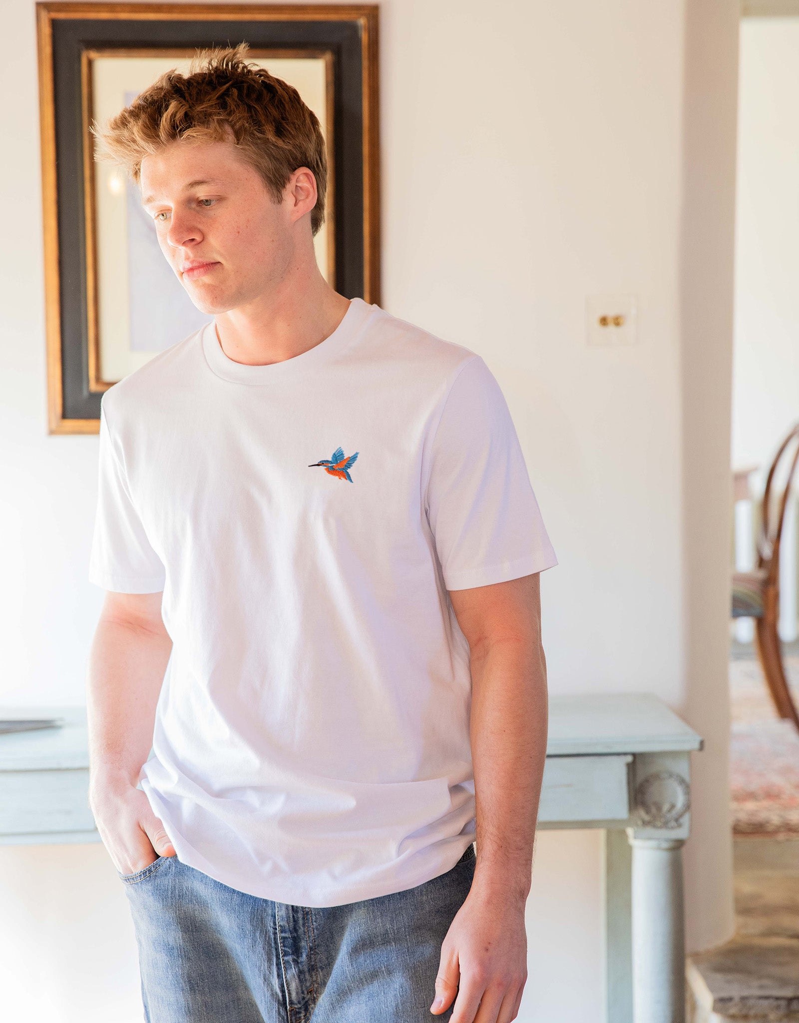 Kingfisher Embroidered Unisex T-Shirt