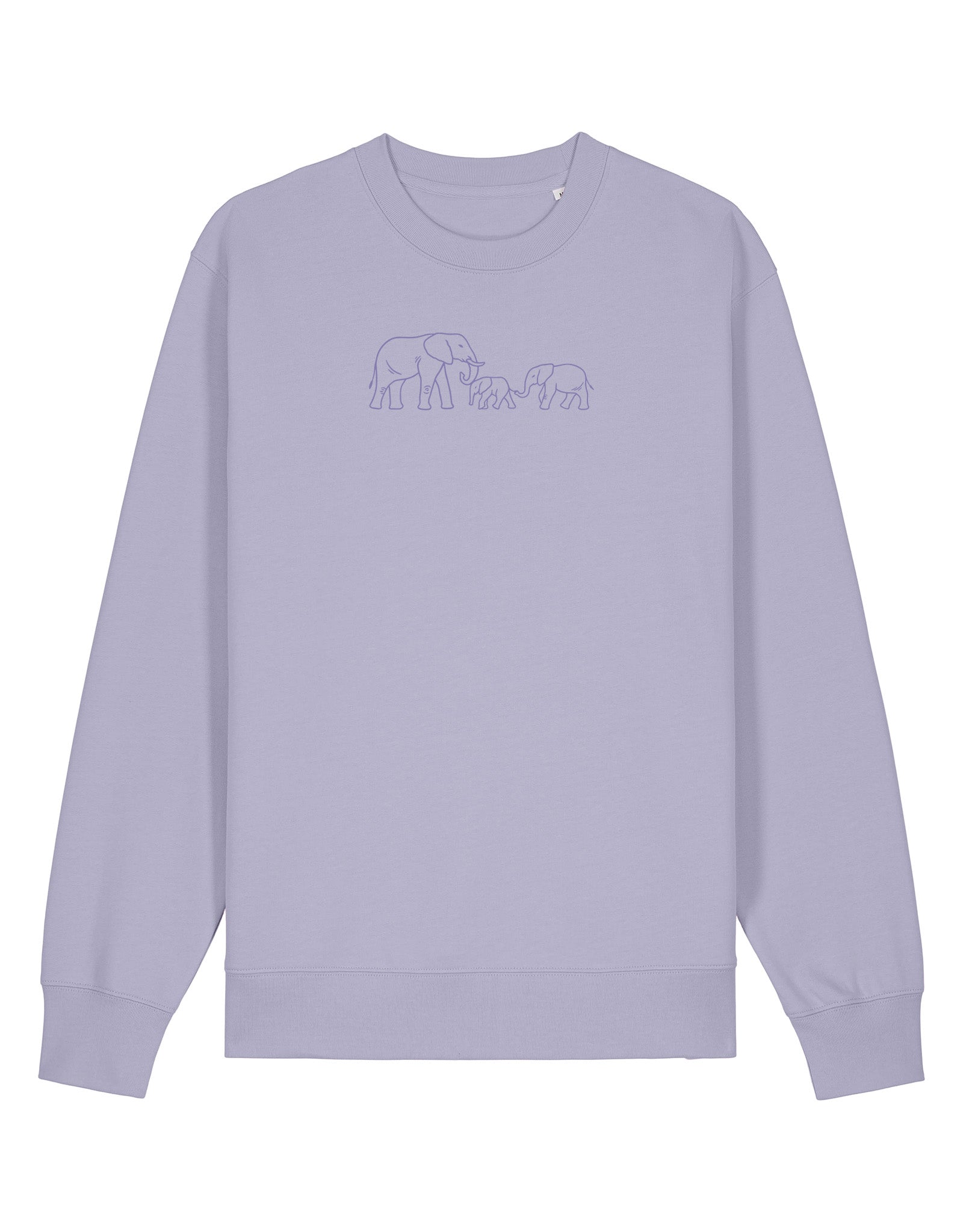 Family of Elephants Embroidered Unisex Sweatshirt