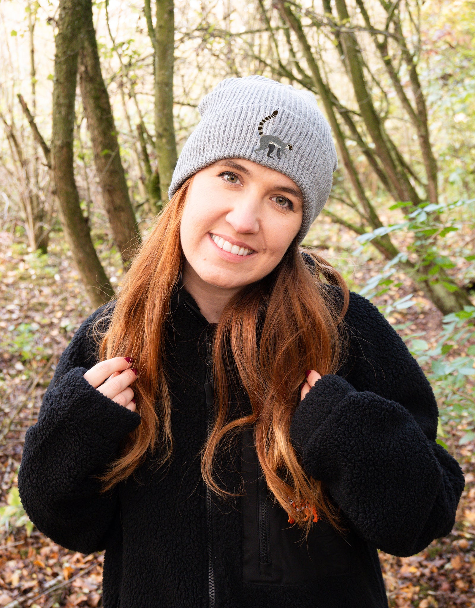 Lemur Embroidered Beanie