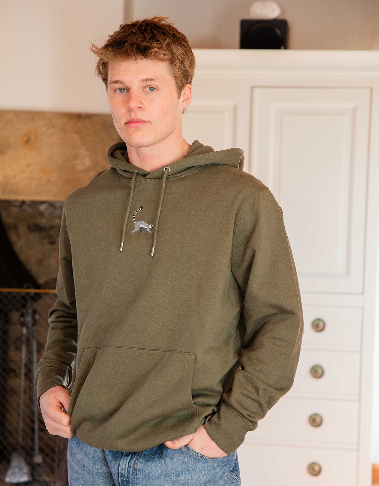 Lemur Embroidered Unisex Hoodie