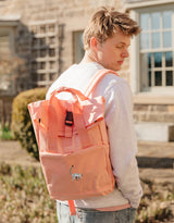 Lemur Embroidered Fold-Top Backpack