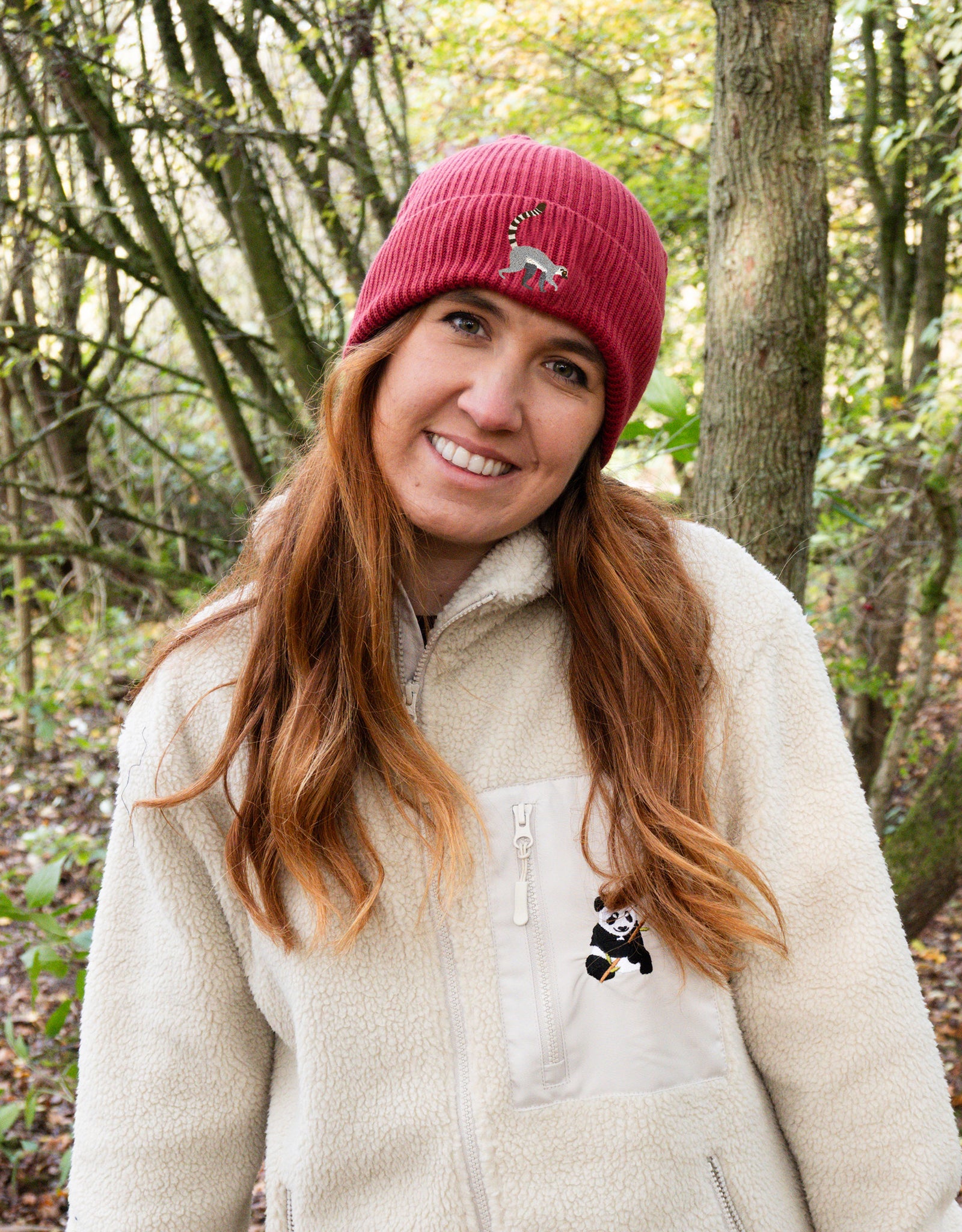 Lemur Embroidered Beanie