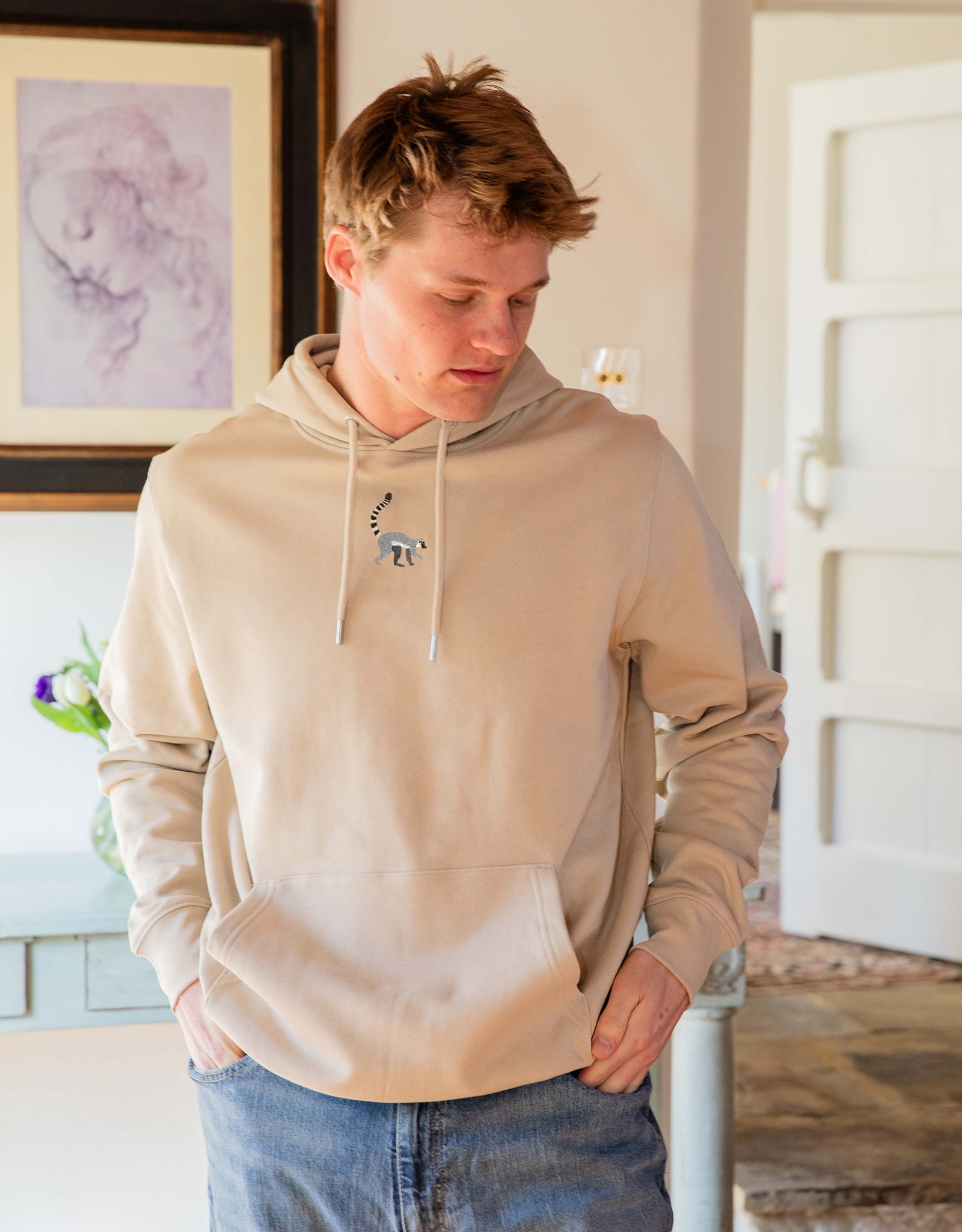 Lemur Embroidered Unisex Hoodie