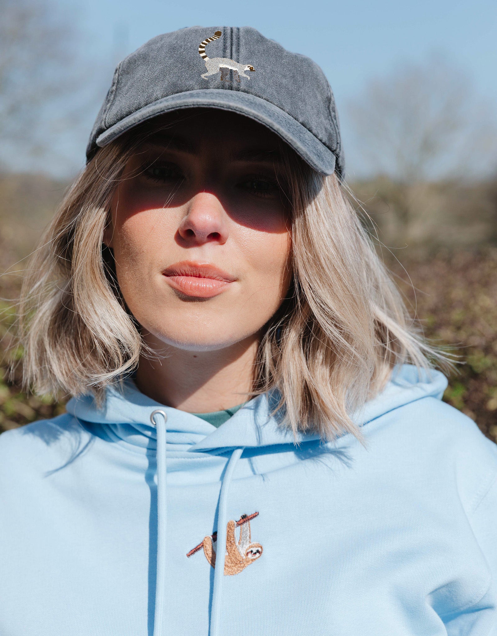Lemur Embroidered Vintage Cap
