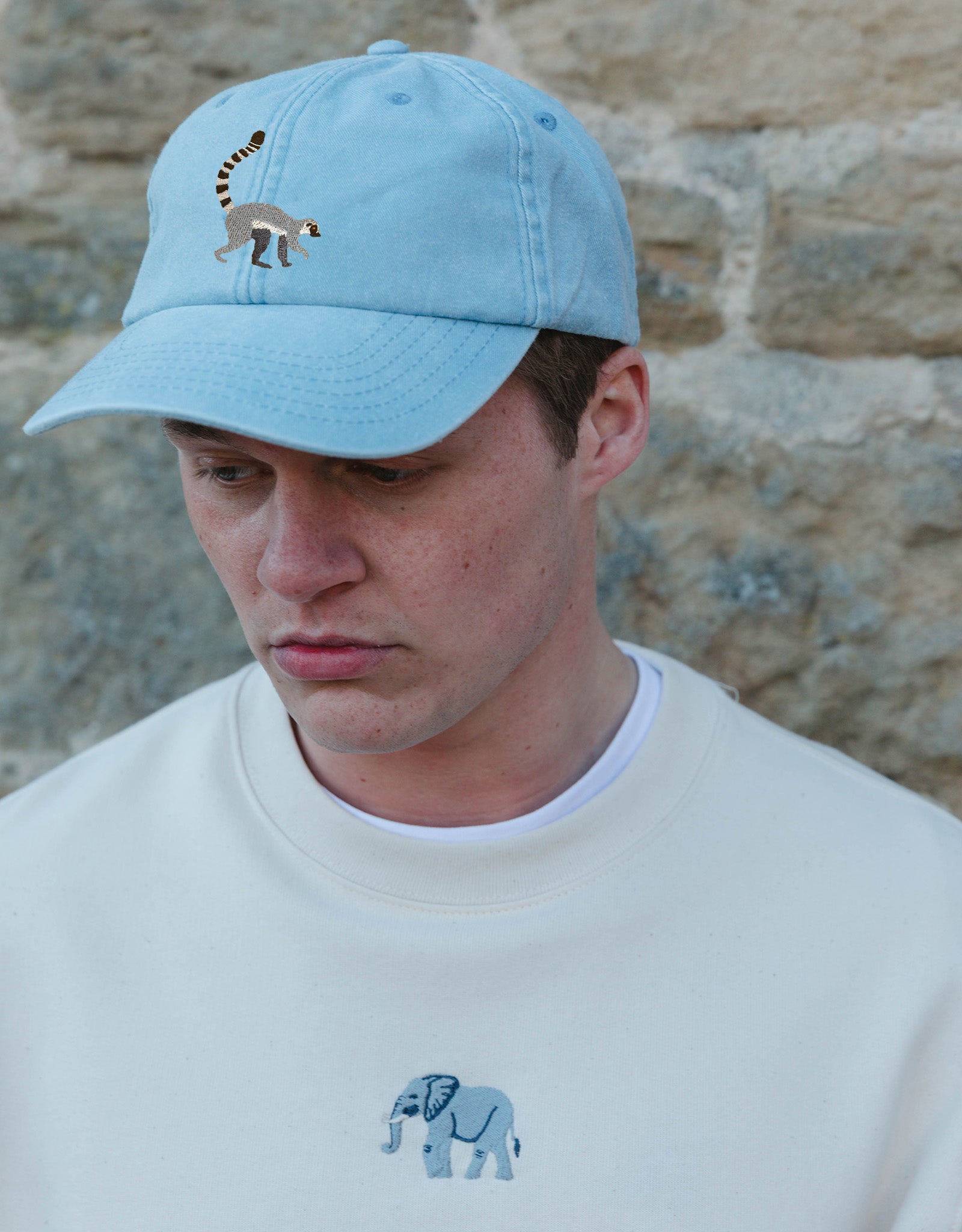 Lemur Embroidered Vintage Cap