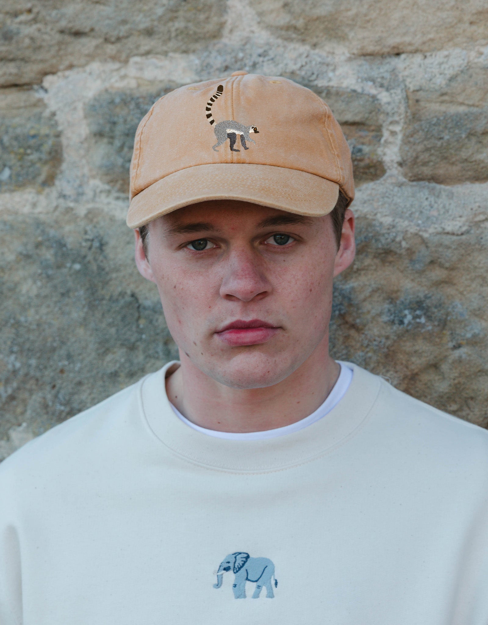 Lemur Embroidered Vintage Cap