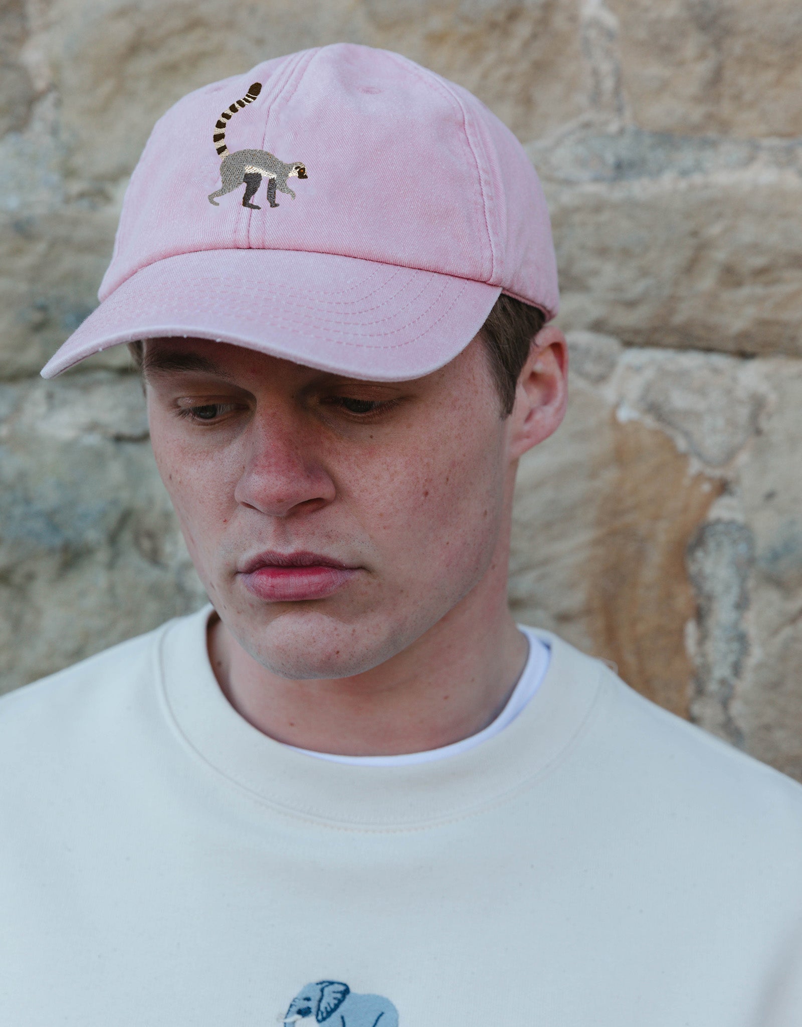 Lemur Embroidered Vintage Cap