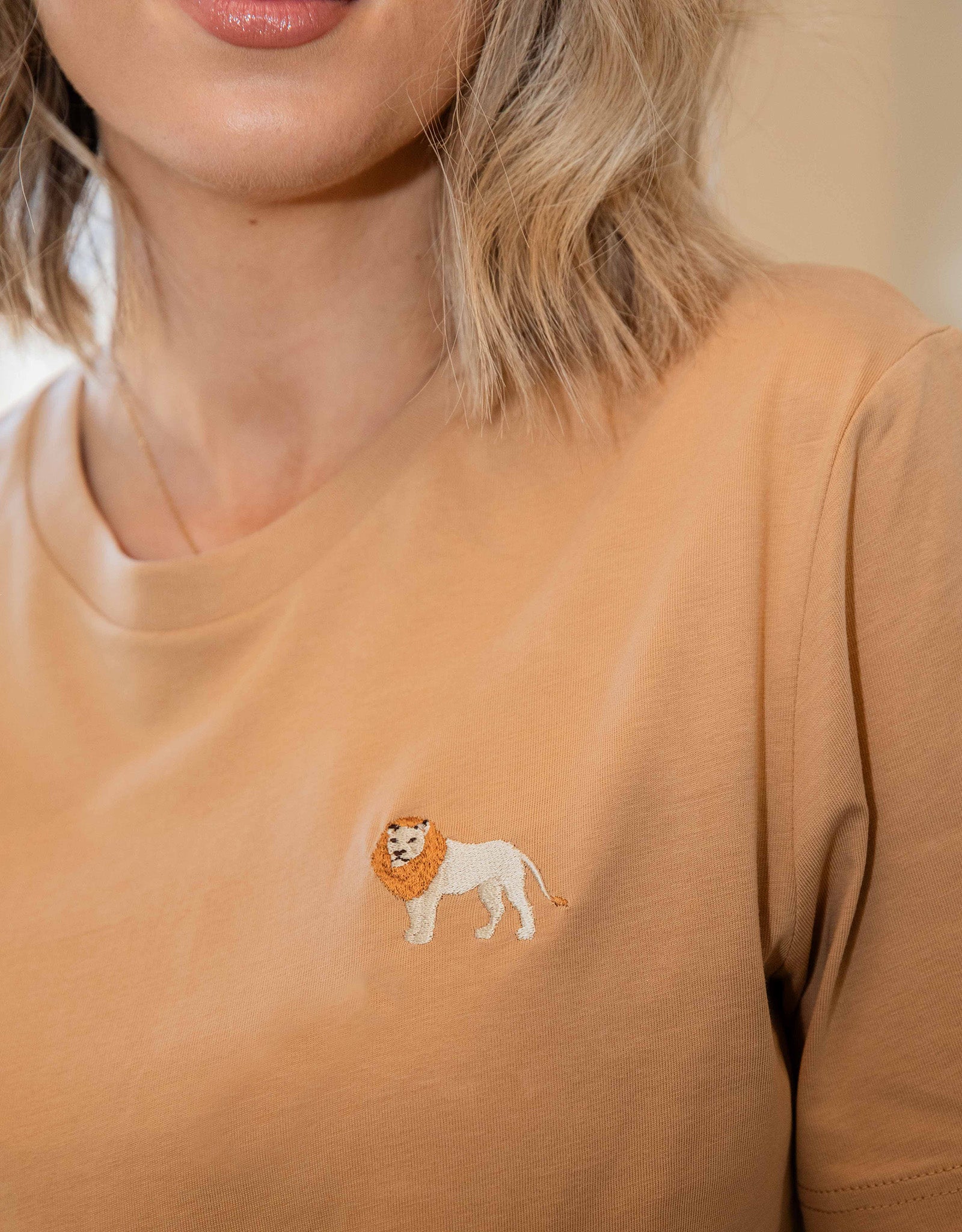 Lion Embroidered Unisex T-Shirt