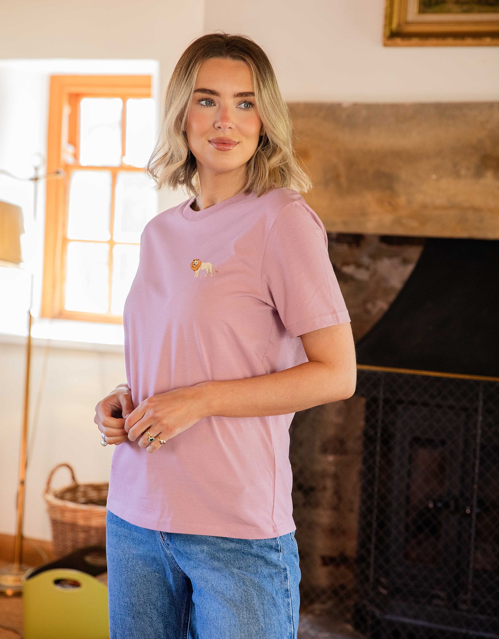 Lion Embroidered Unisex T-Shirt