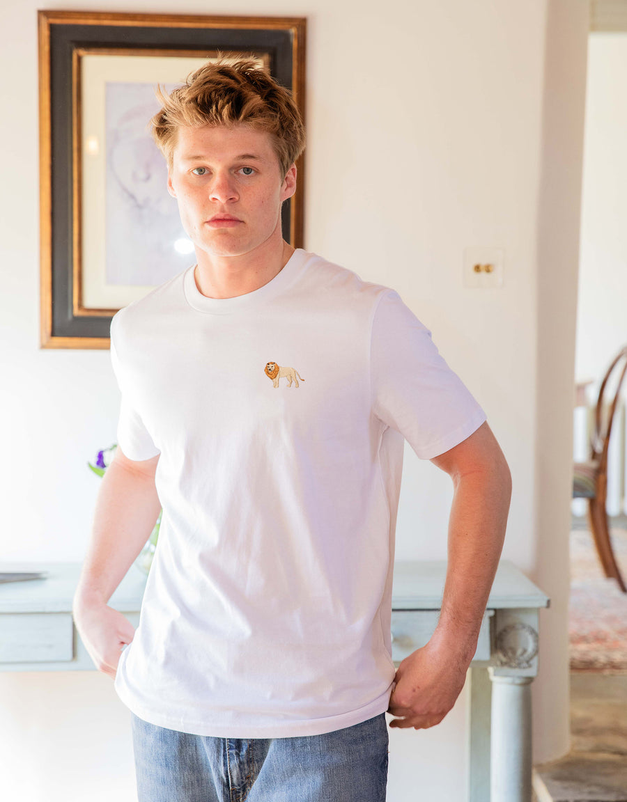 Lion Embroidered Unisex T-Shirt
