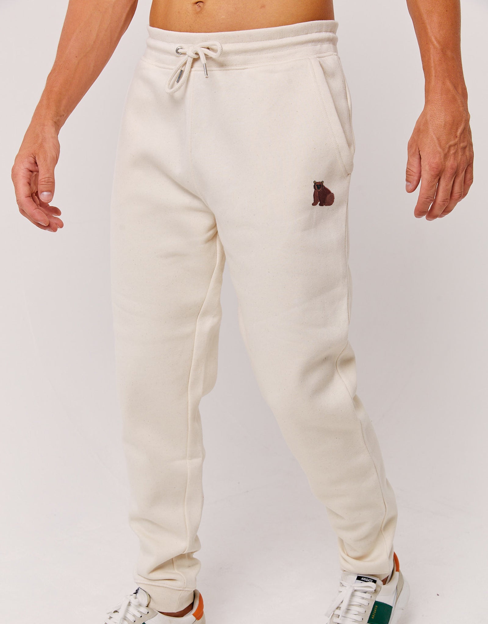 Brown Bear Embroidered Unisex Sweatpants
