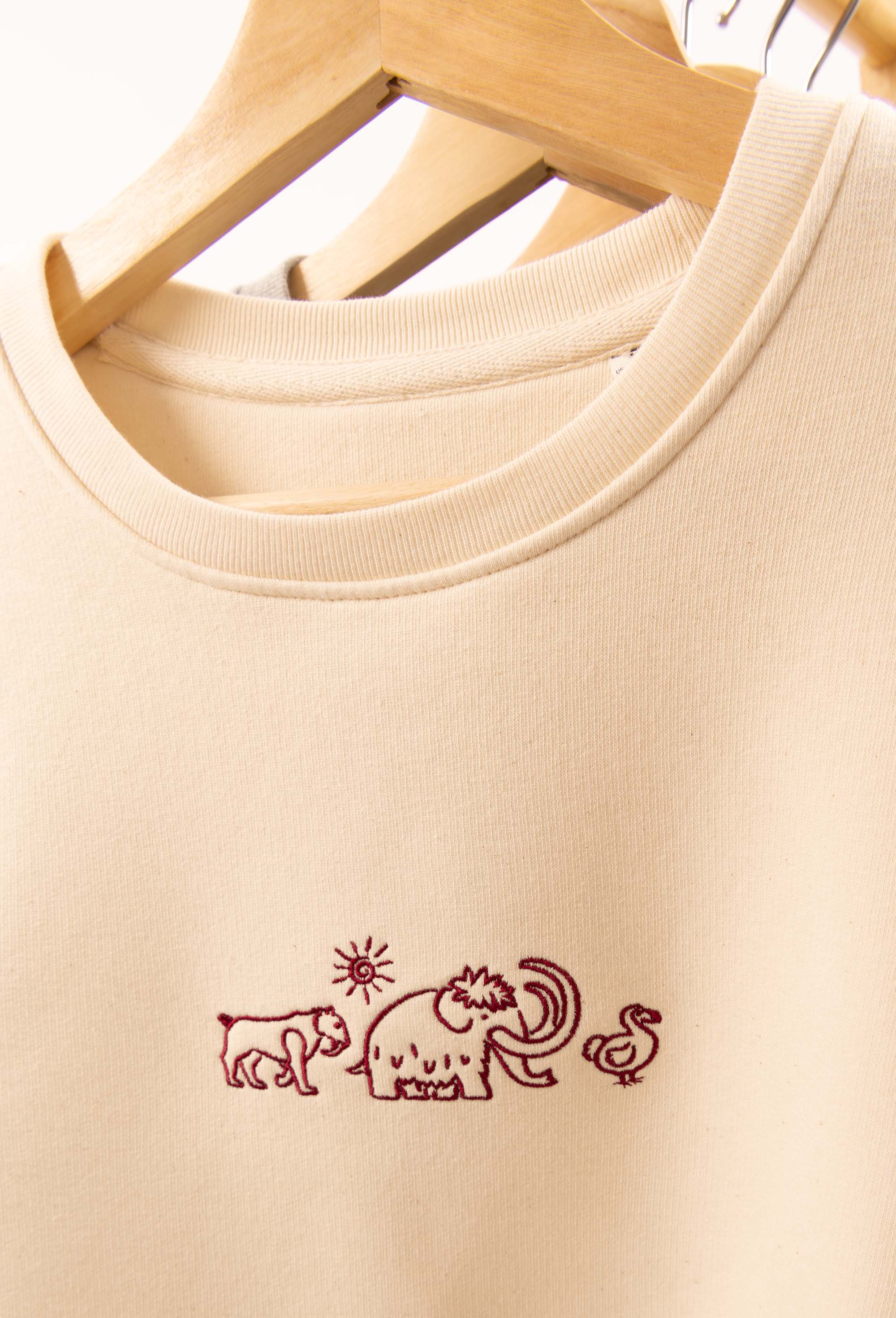 Extinct Drawing Embroidered Unisex Sweatshirt