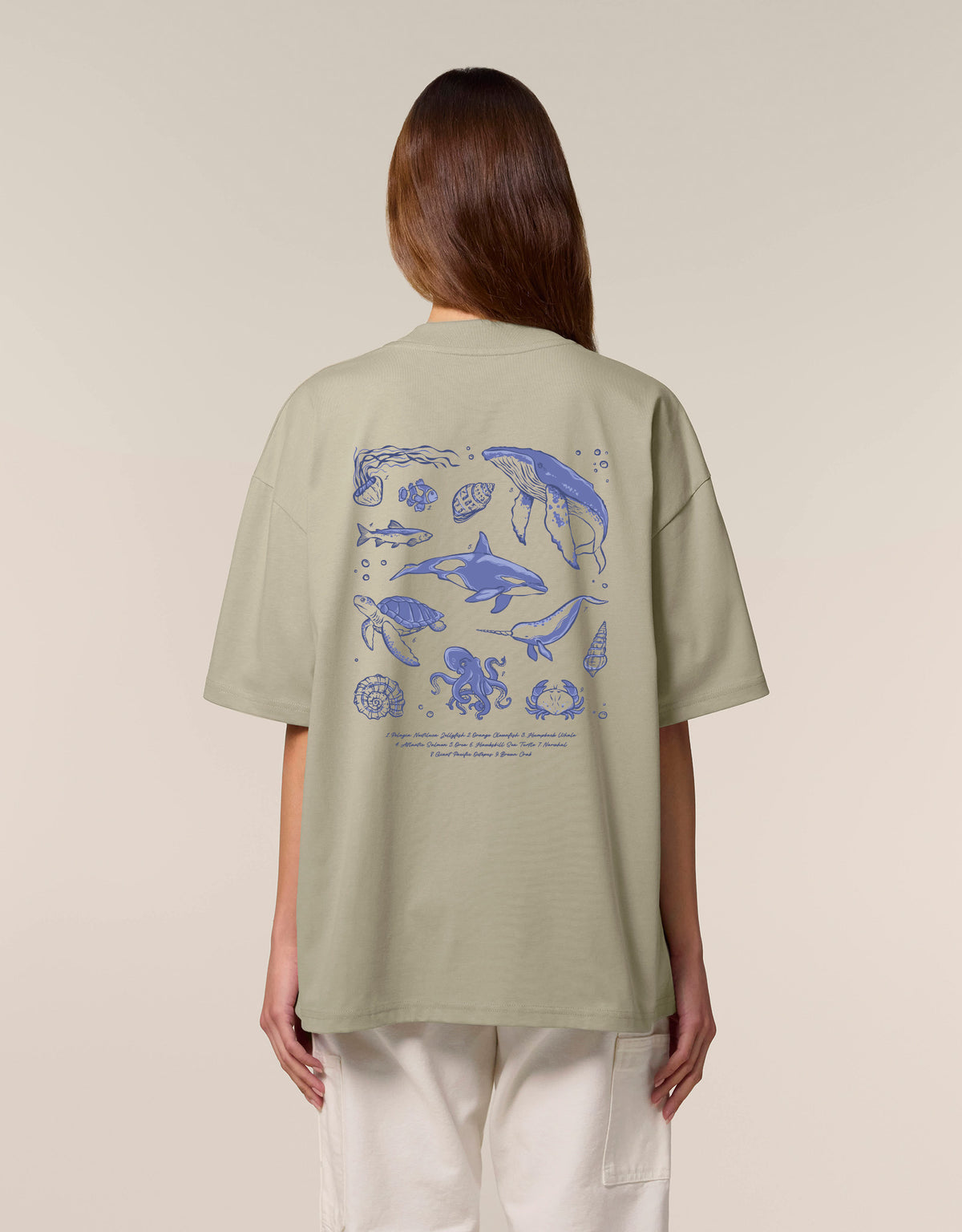 Under The Sea Printed Unisex Oversized Tee
