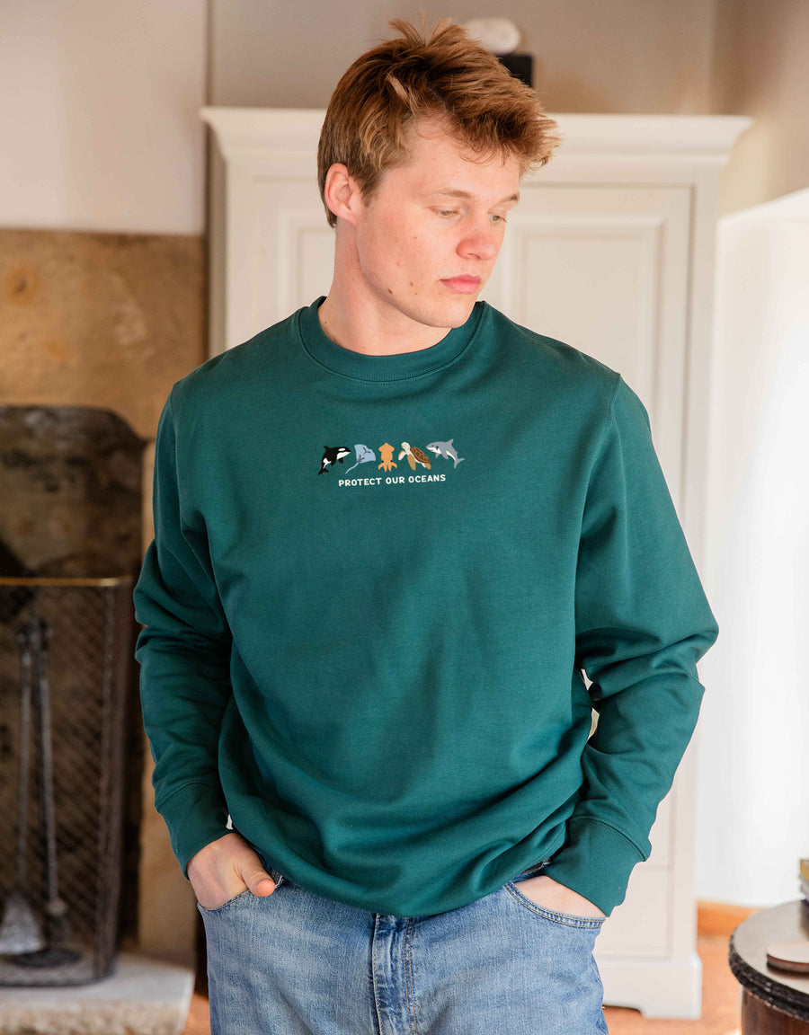 Protect Our Oceans Embroidered Unisex Sweatshirt
