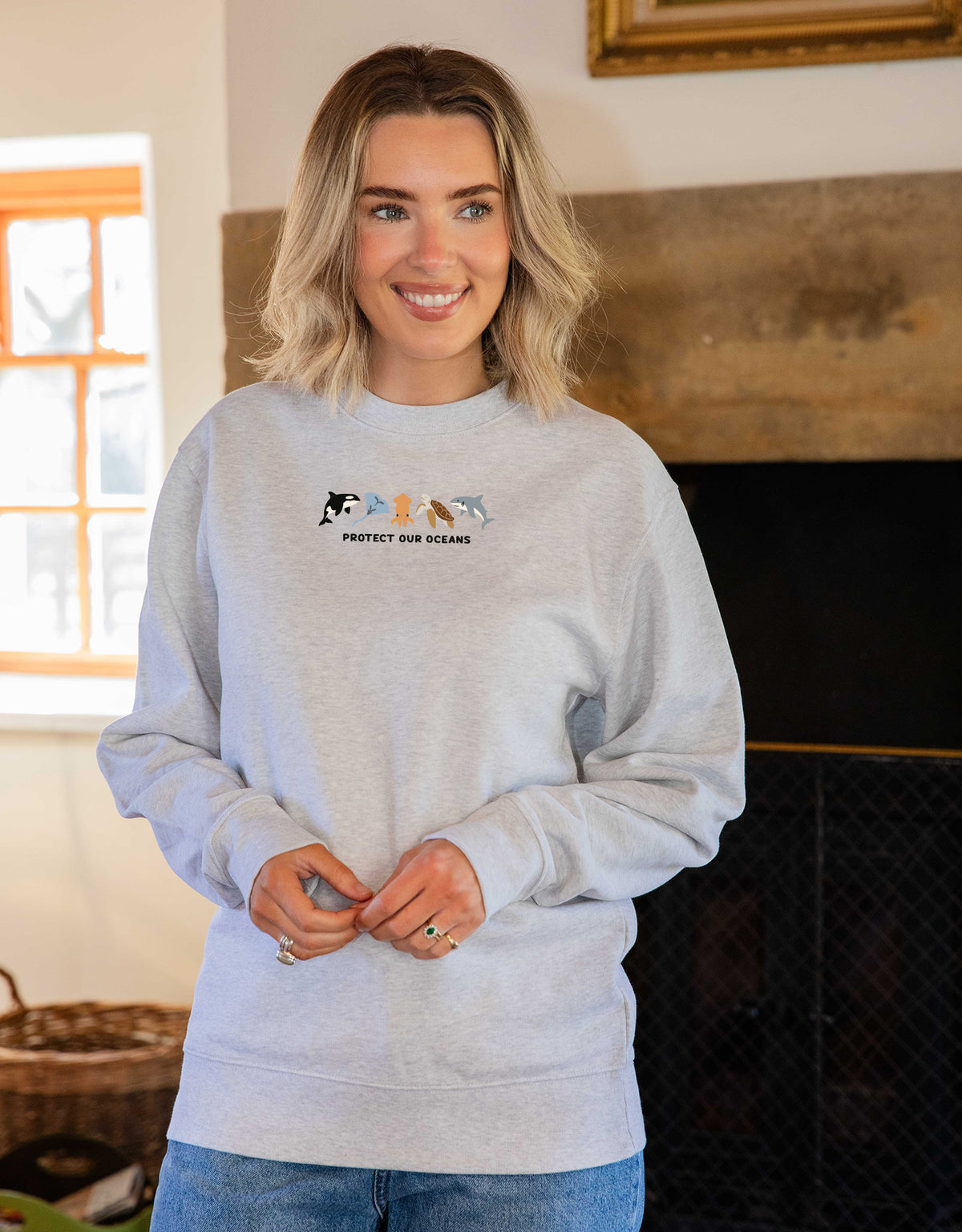 Protect Our Oceans Embroidered Unisex Sweatshirt