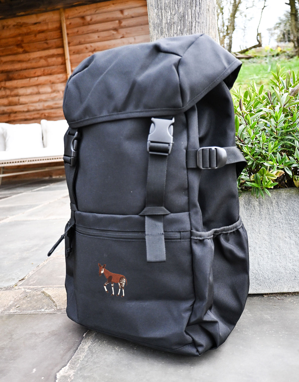 Okapi Embroidered Recycled Rucksack