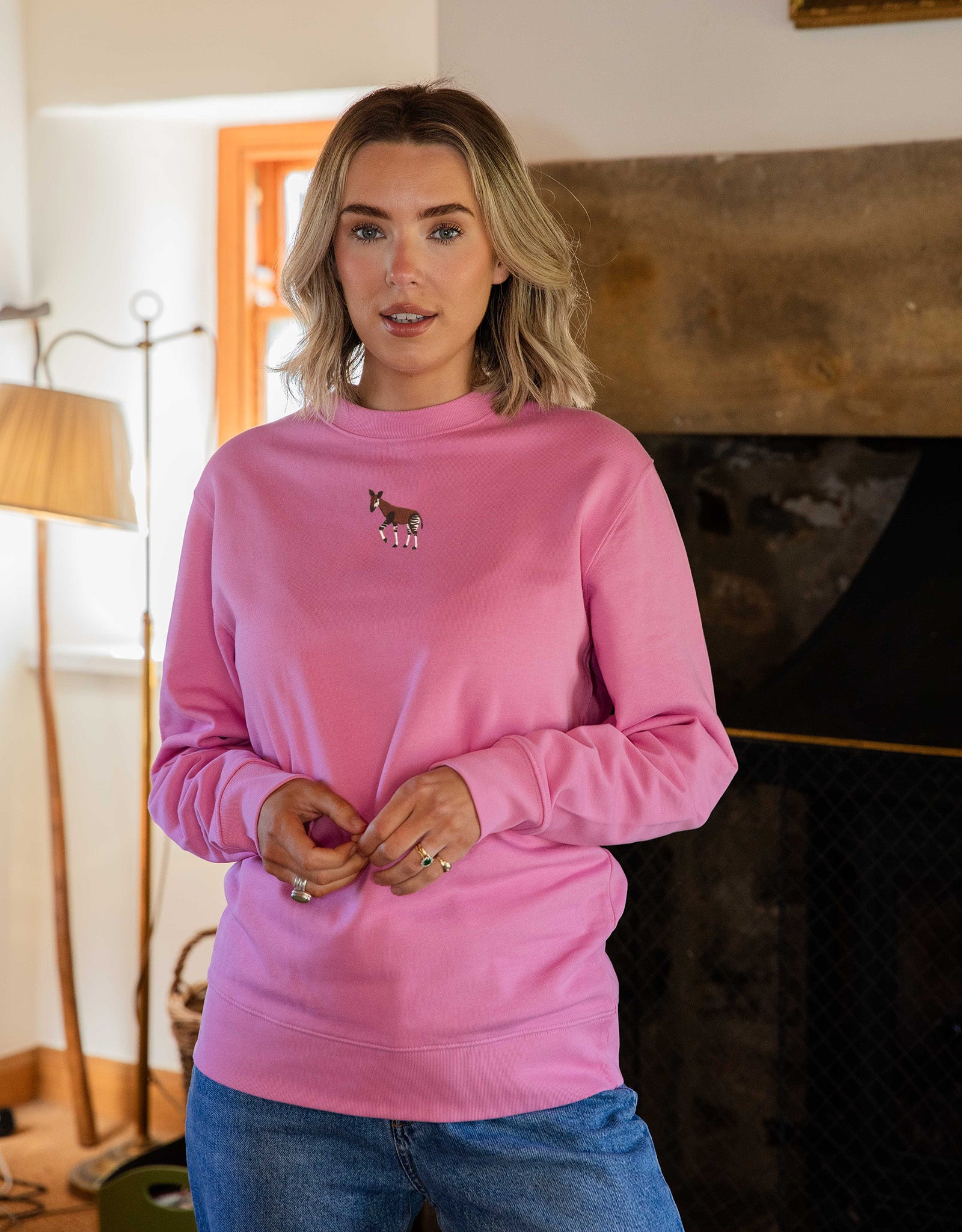 Okapi Embroidered Unisex Sweatshirt
