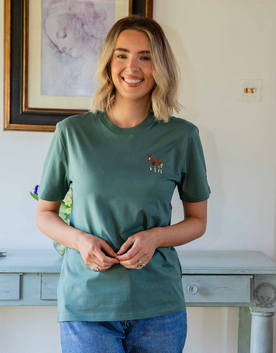 Okapi Embroidered Unisex T-Shirt