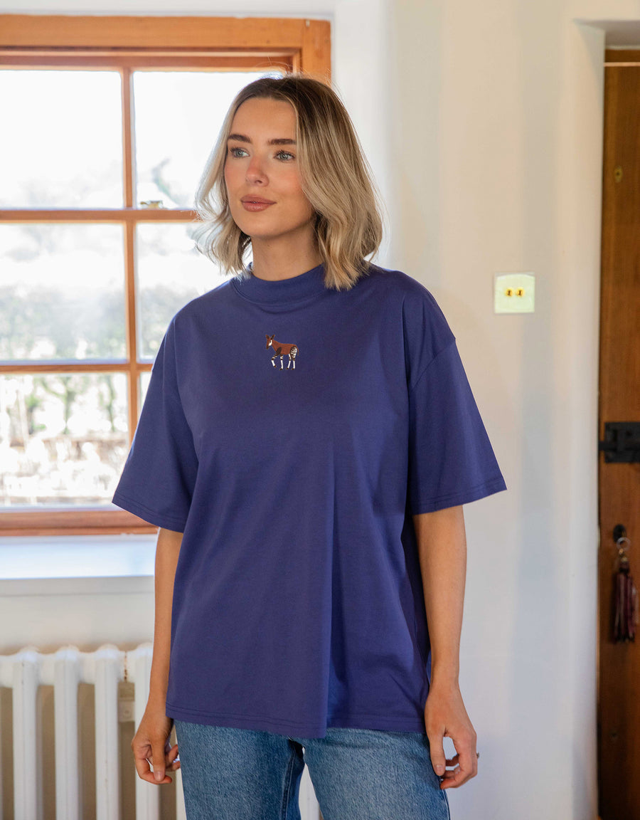 Okapi Embroidered Unisex Oversized Tee