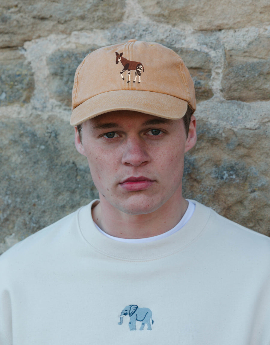 Okapi Embroidered Vintage Cap