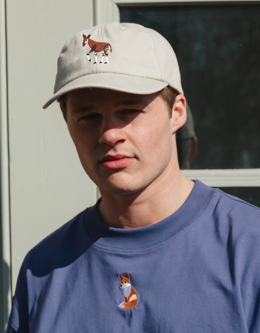 Okapi Embroidered Vintage Cap